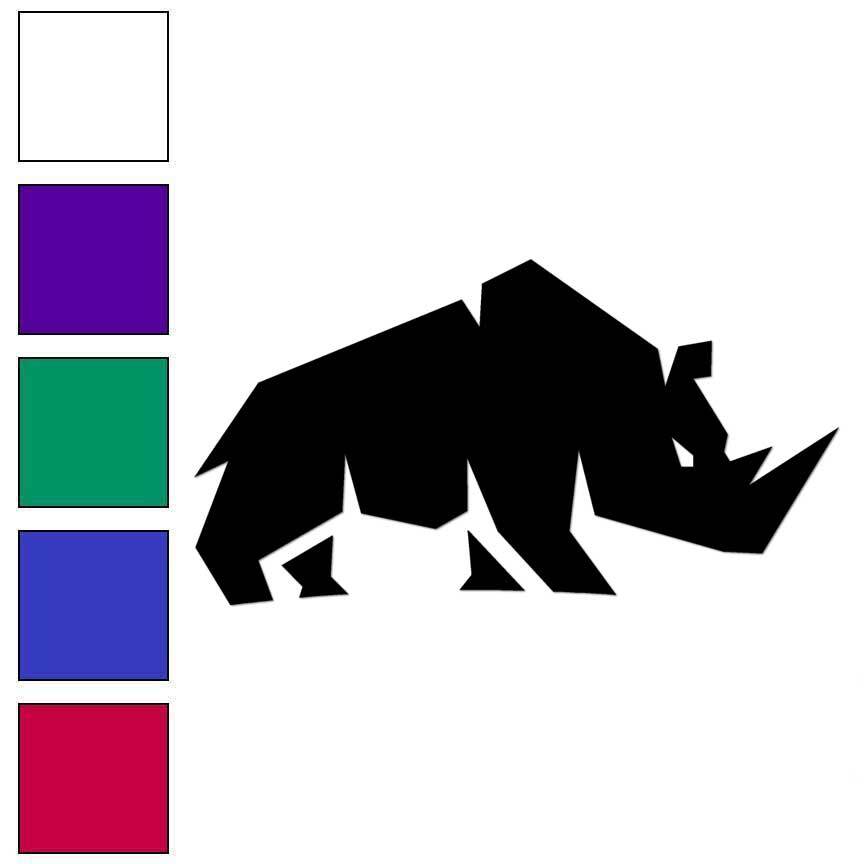 Rhino Rhinoceros, Vinyl Decal Sticker, Multiple Colors & Sizes #6613