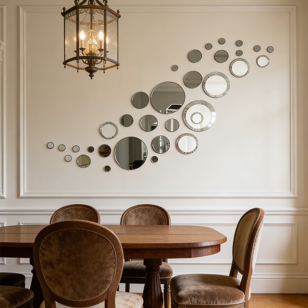 Self-Sticking Acrylic Mirror Wall Decor for Contemporary Room Enhancement