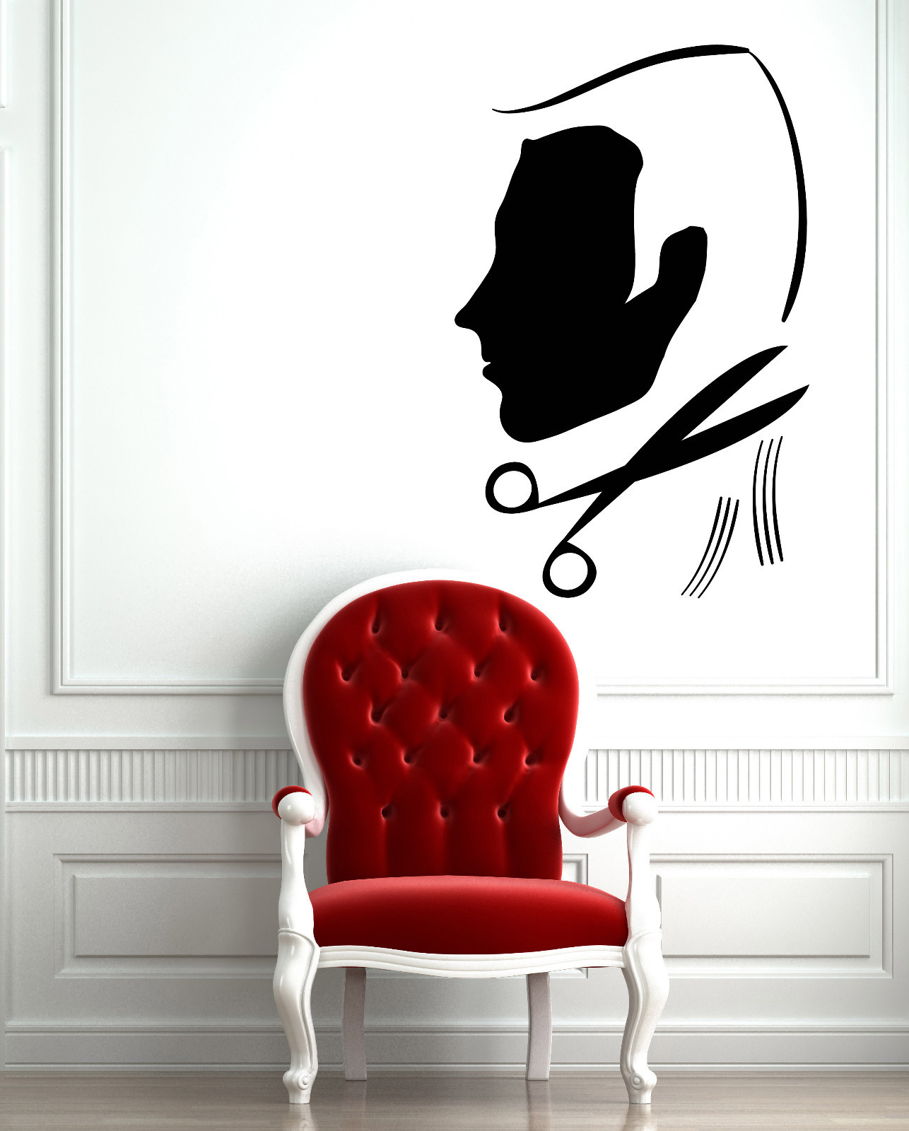 Vinyl Decal Wall Sticker Man's Hair Cutting Barber Shop Beauty Salon Decor n826