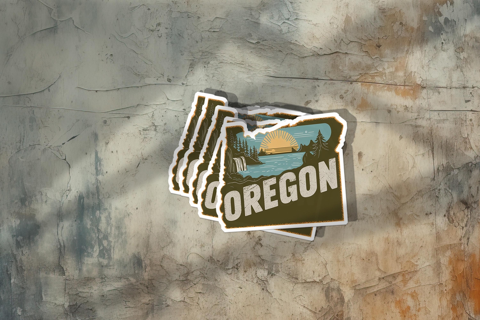 Retro Vinyl State Sticker – Oregon
