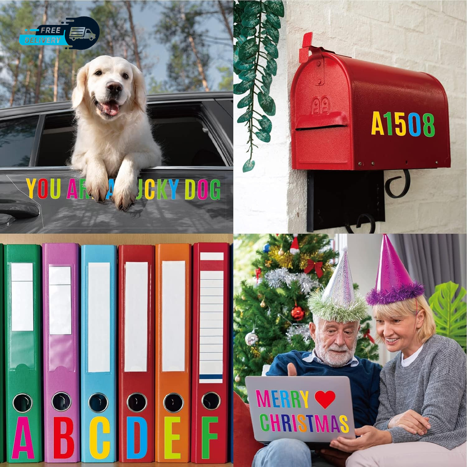 24 Sheets 2 Inch Self Adhesive Letters Stick on Vinyl Letters Capital Letter.
