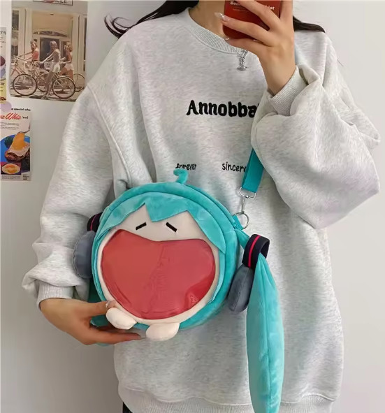 Anime Hatsune Miku Cosplay Plush Backpack Ita Bag Women Bag Shool Student Men Ve