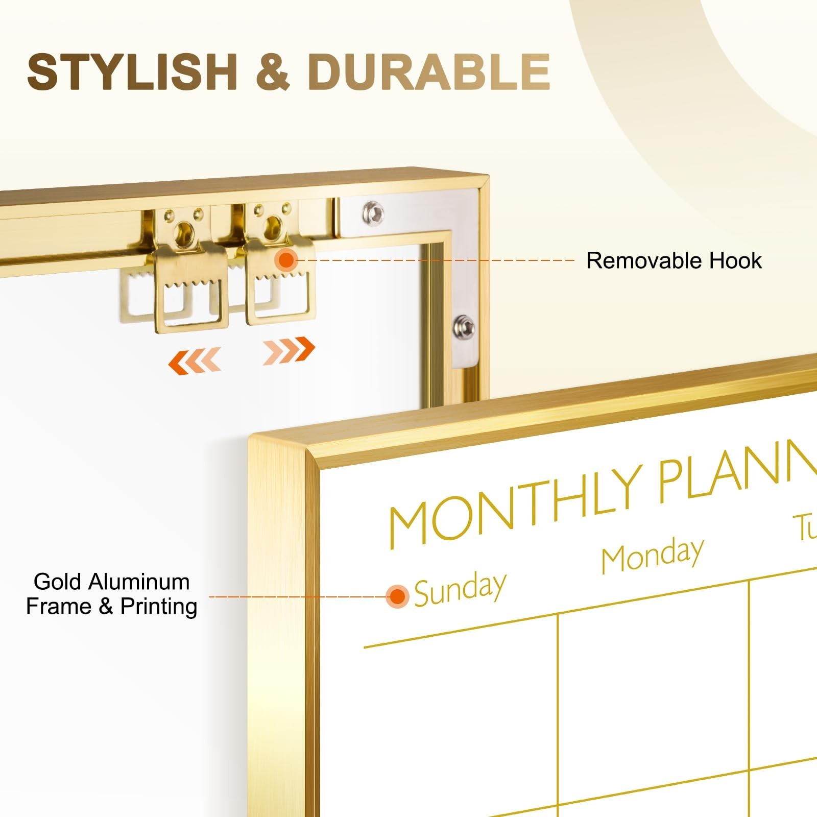 Dry Erase Calendar Whiteboard for Wall, 24" x 18" Monthly White Board Plann…