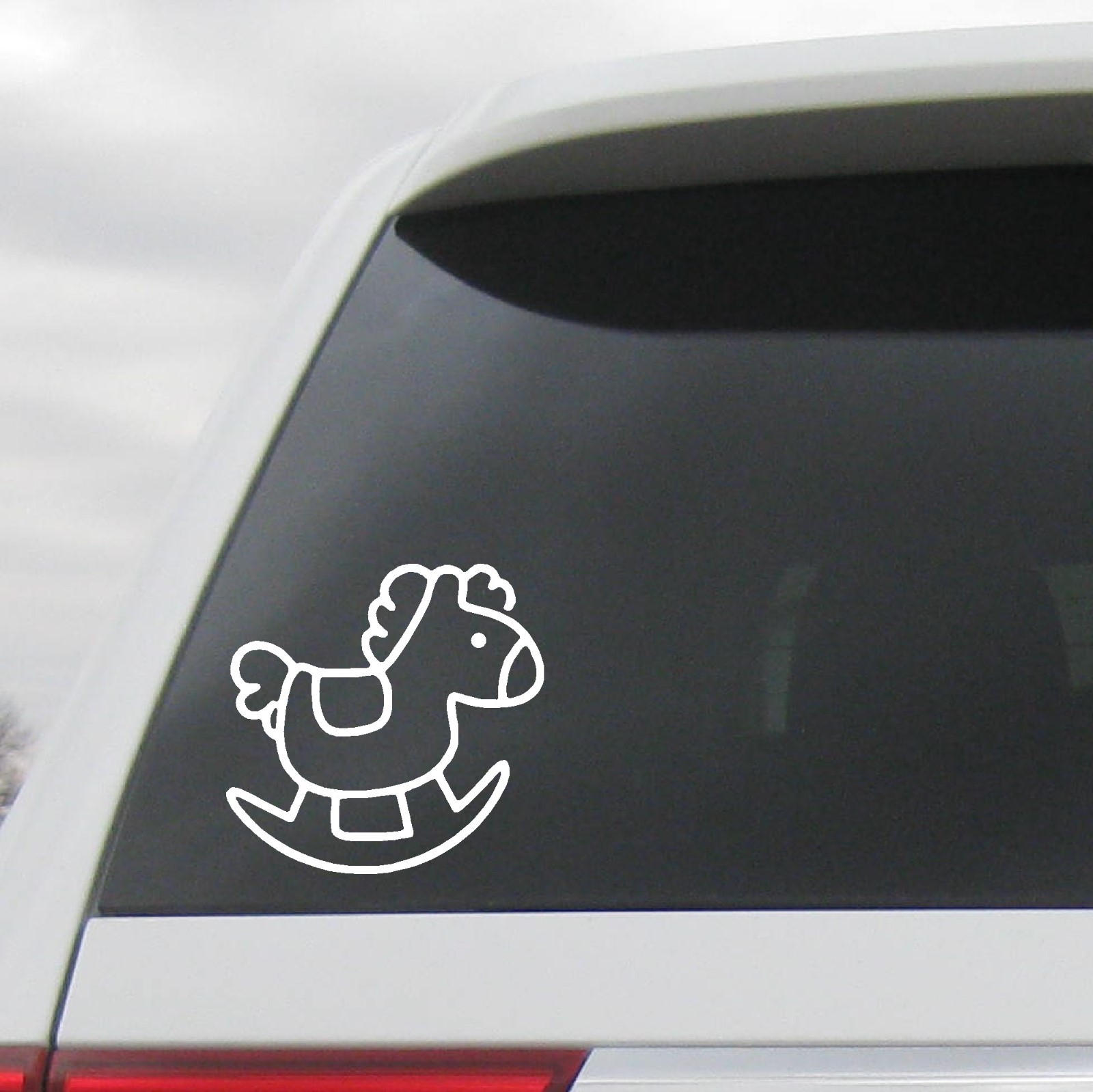 1 SET OF 2, ROCKING HORSE DECAL STICKER BABY CHILDREN DECORATION COWBOY WINDOW