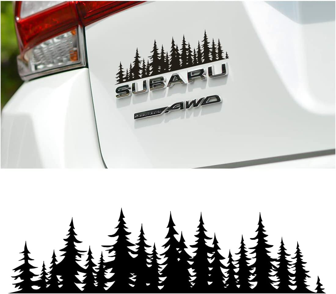 Pine Tree Forest Stickers for Car, 7 Inch Premium Graphic Auto Body Decals, Fore