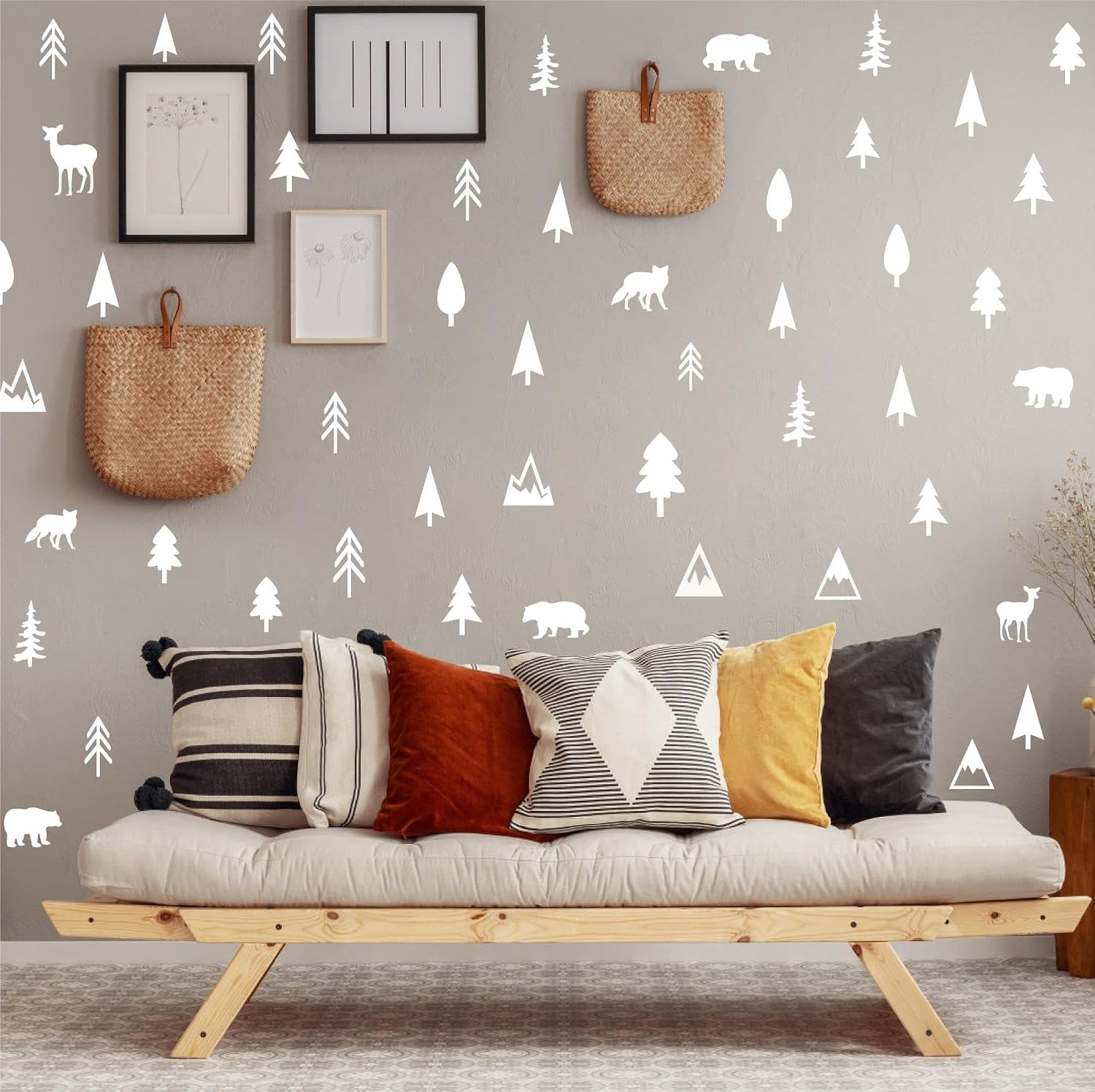 Woodland Animal Wall Decals – Vinyl Forest Animal Stickers for Kids Room