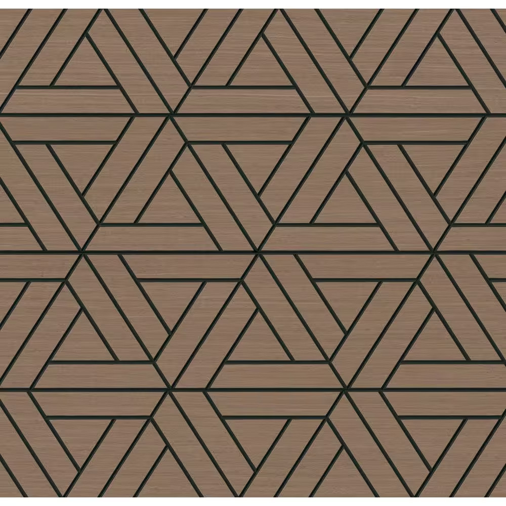 Kaleidoscope Cafe 5.5 In. T X 46 In. X 12.3 In. Beige Wood Peel and Stick Sound
