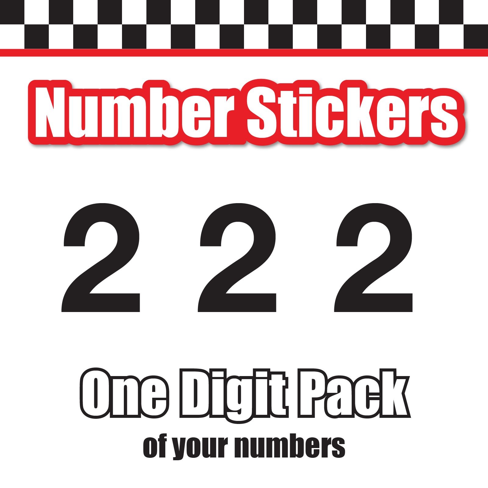 3x 3 Digit Custom Single Number Sticker Decal Locker Door Mailbox Helvetica Neue