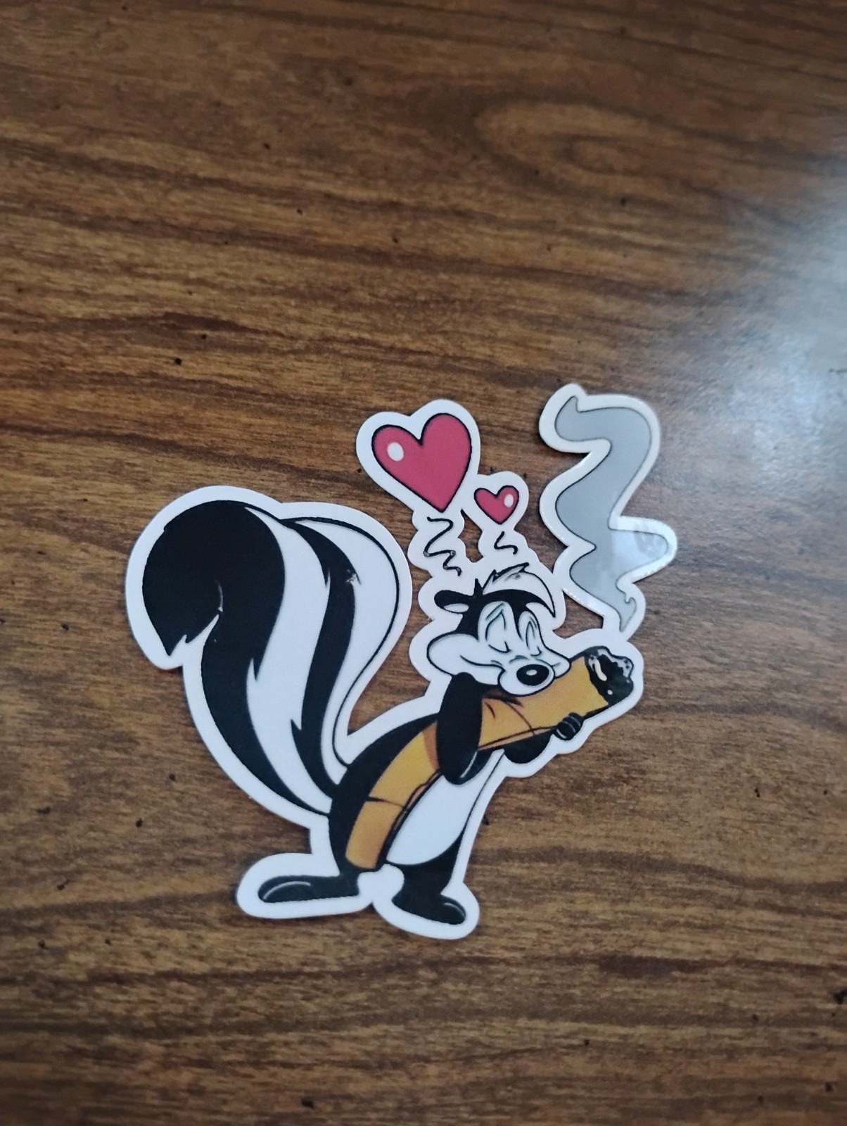 Pepe Le Pew Hugging Blunt 420 Smoking Humor Vinyl Decal Sticker