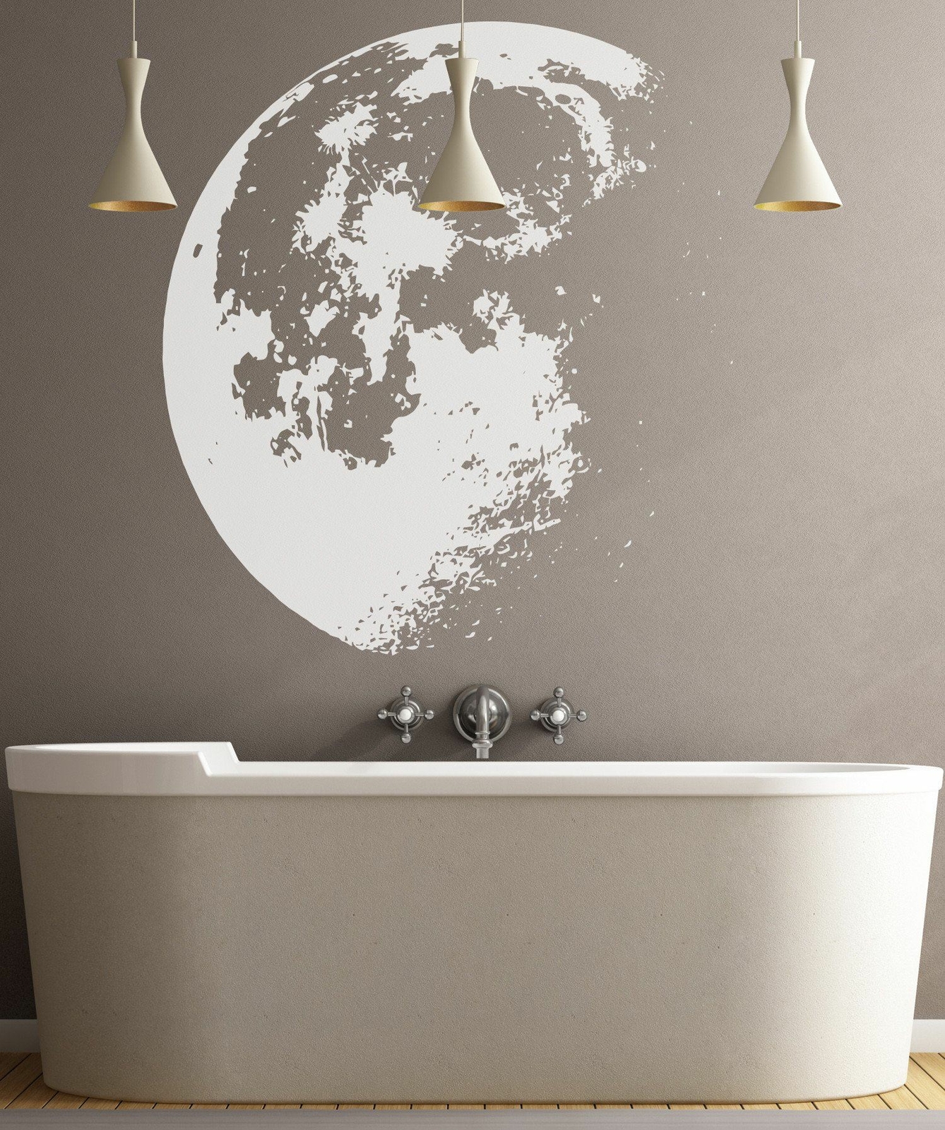 Moon Wall Sticker for Kid's Room. Wall Decal Moon Art. Space Theme Decor. #523