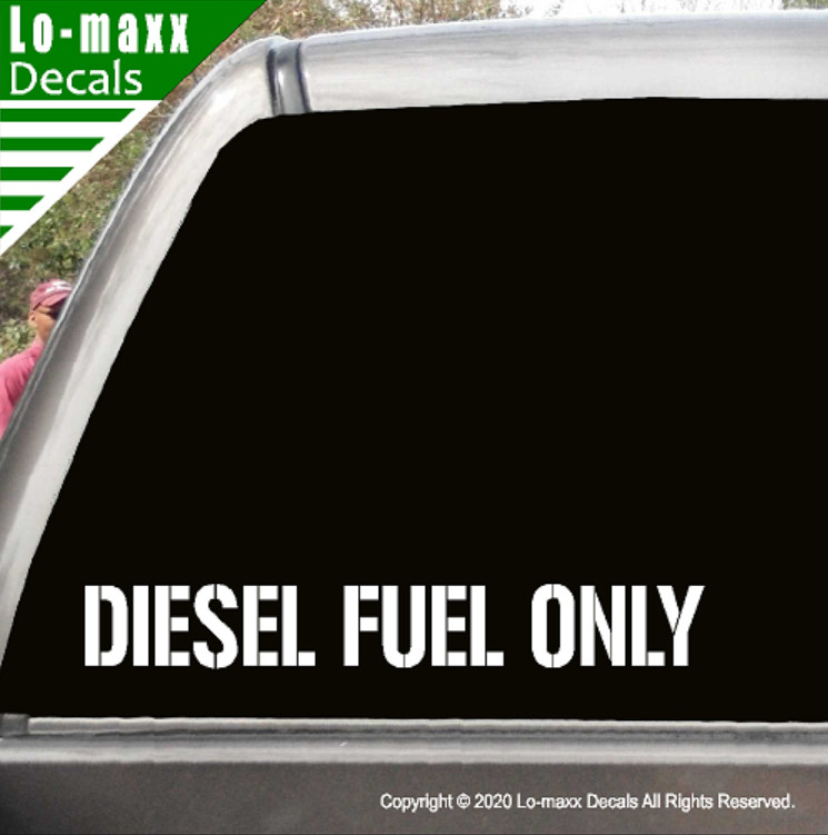 Diesel fuel Only Military Stencil Font Superior High Quality Die Cut Vinyl Decal