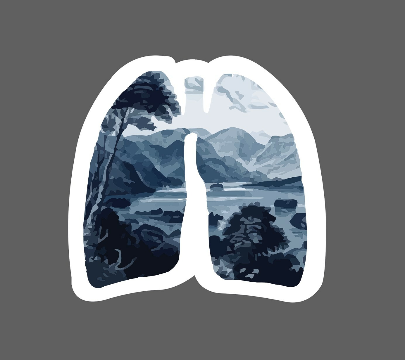 Lungs Sticker Nature Fresh Waterproof – Buy Any 4 For $1.75 Each Storewide!