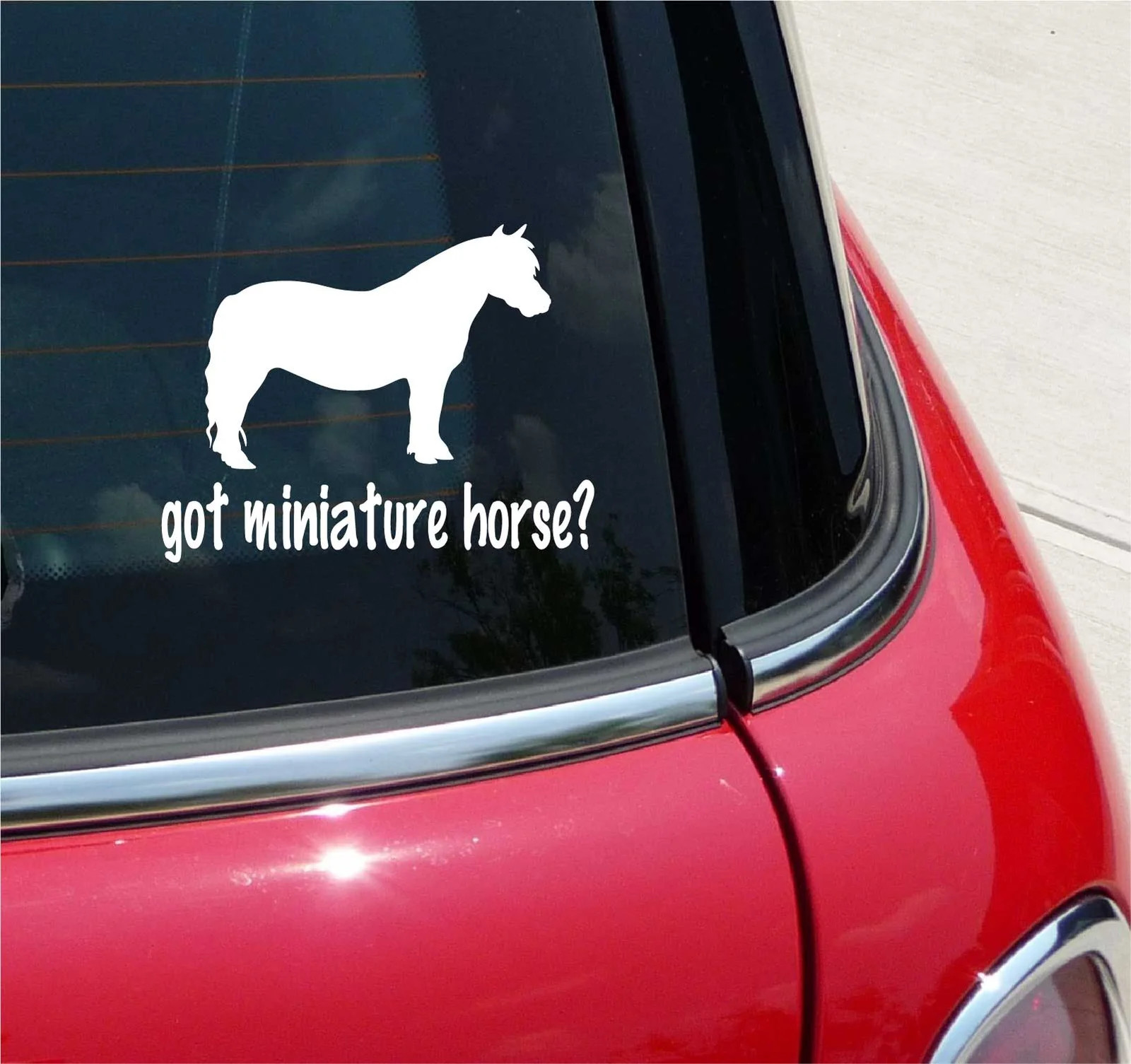 GOT MINIATURE HORSE? HORSE MIN GRAPHIC DECAL STICKER ART CAR WALL DECOR
