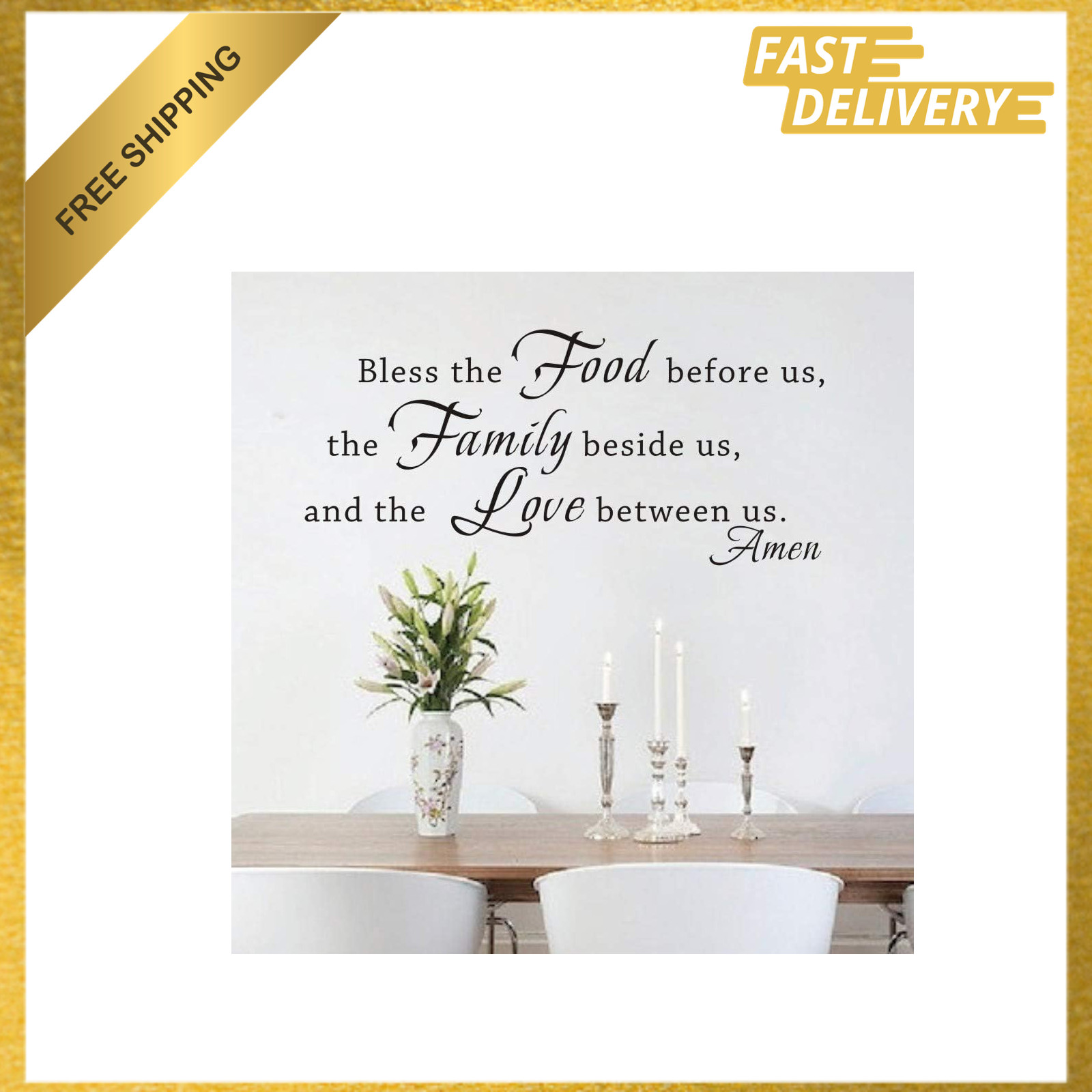 Kitchen Wall Decals Family Wall Decor Vinyl Stickers Dining Room Art Quotes