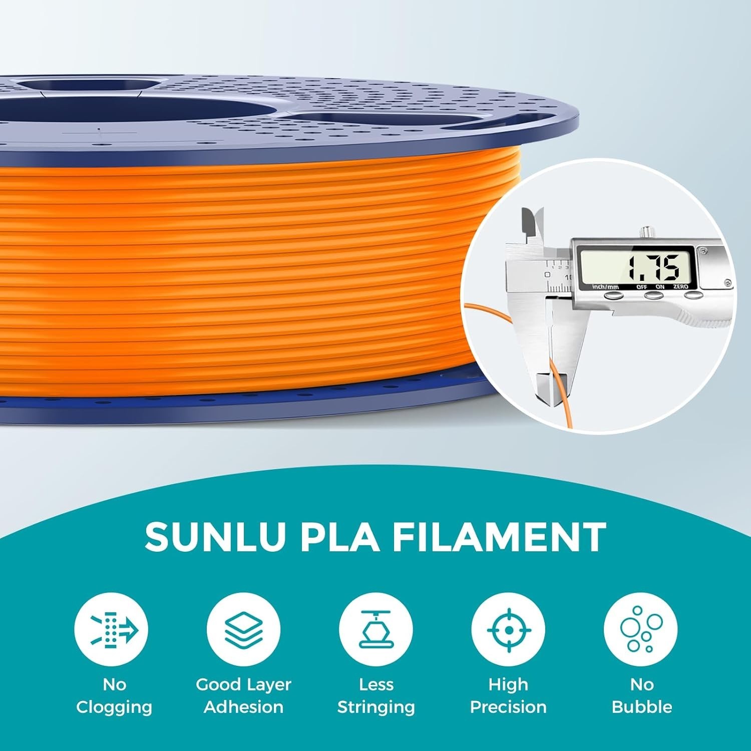 3D Printer Filament Bundle PLA 250g Spool Multicolor Tangle-Free Easy Use