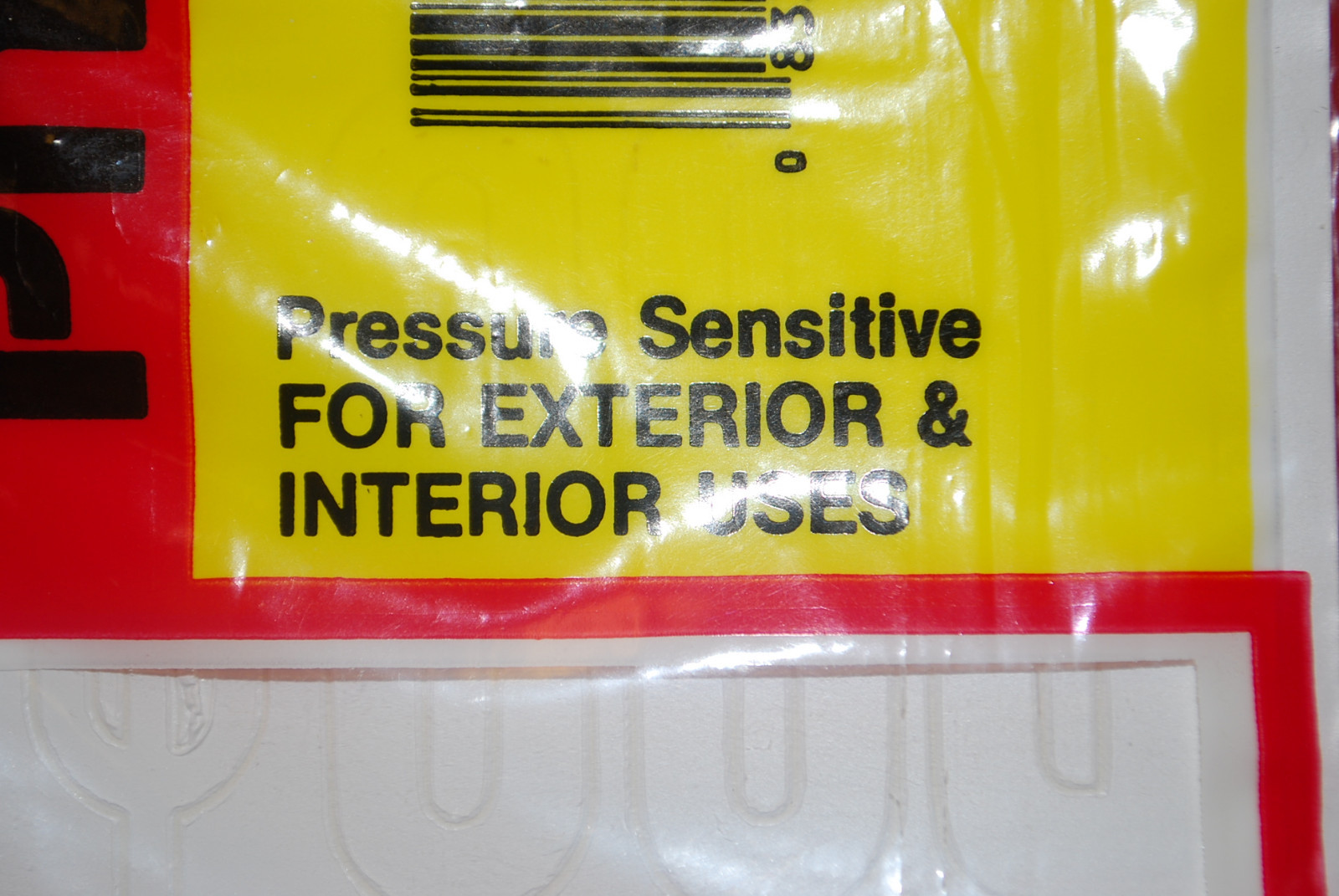 Presto Stik Vinyl Plastic Letters & Numbers 2" White Permanent #14252 S6478