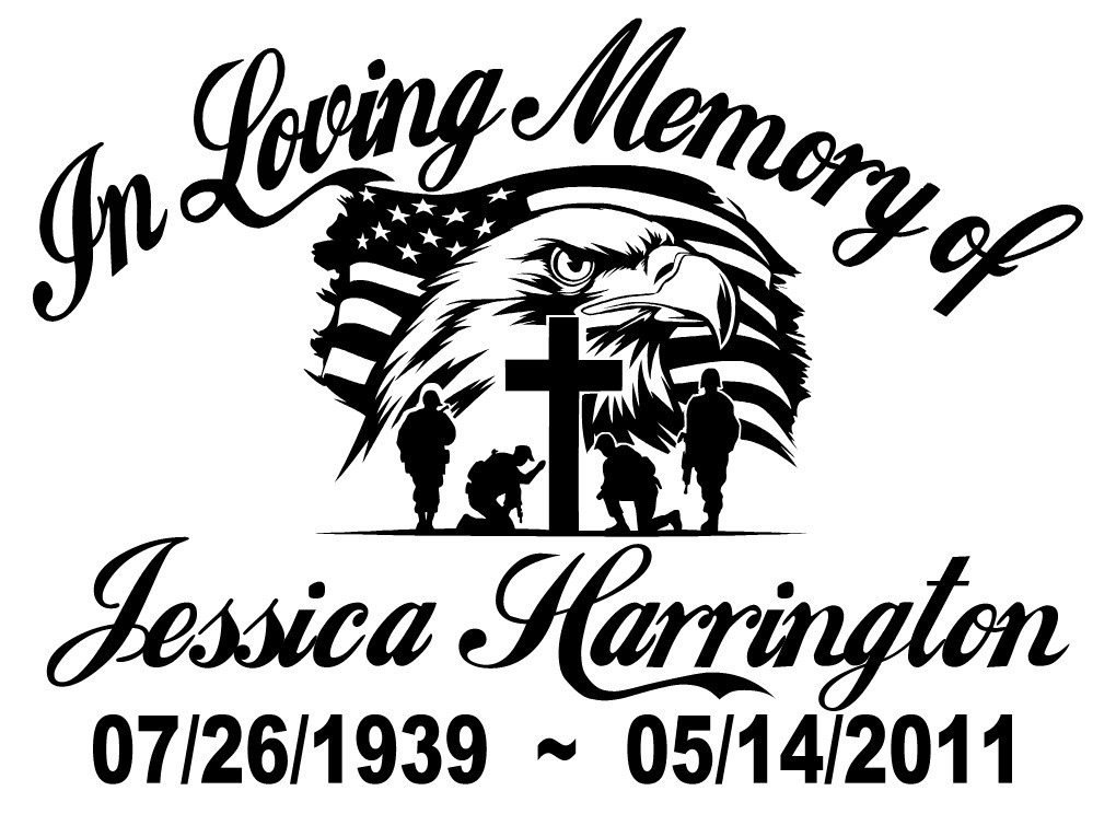 In Loving Memory Of – Military Armed Forces Sticker Decal Memorial Personalize 4