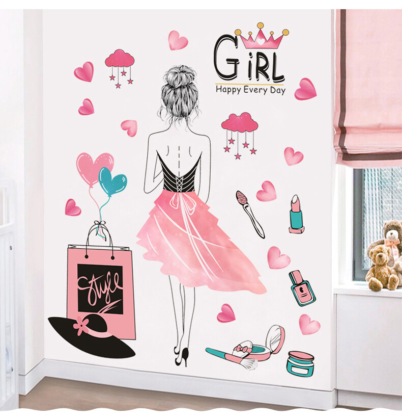 Removable Vinyl Wall Decal Girl Sticker Art Home living Room Bedroom DIY Decor