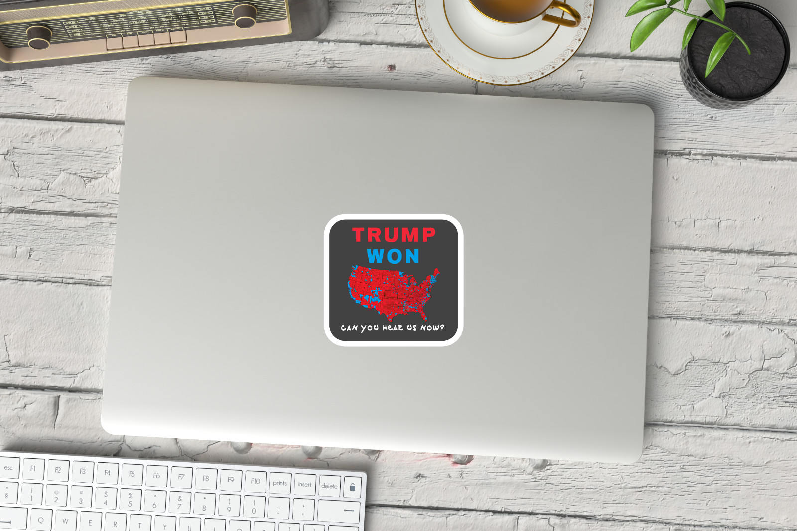 NEW – TRUMP WON 2024 Sticker MAGA – Can You Hear US Decal- 3.4 x 3.4 INCHES