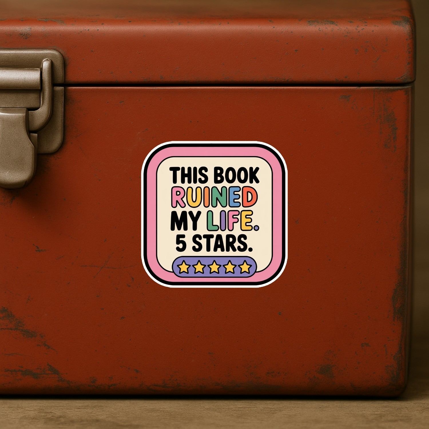 4pcs This Book Ruined My Life Stickers – Funny Bookworm Vinyl Decals