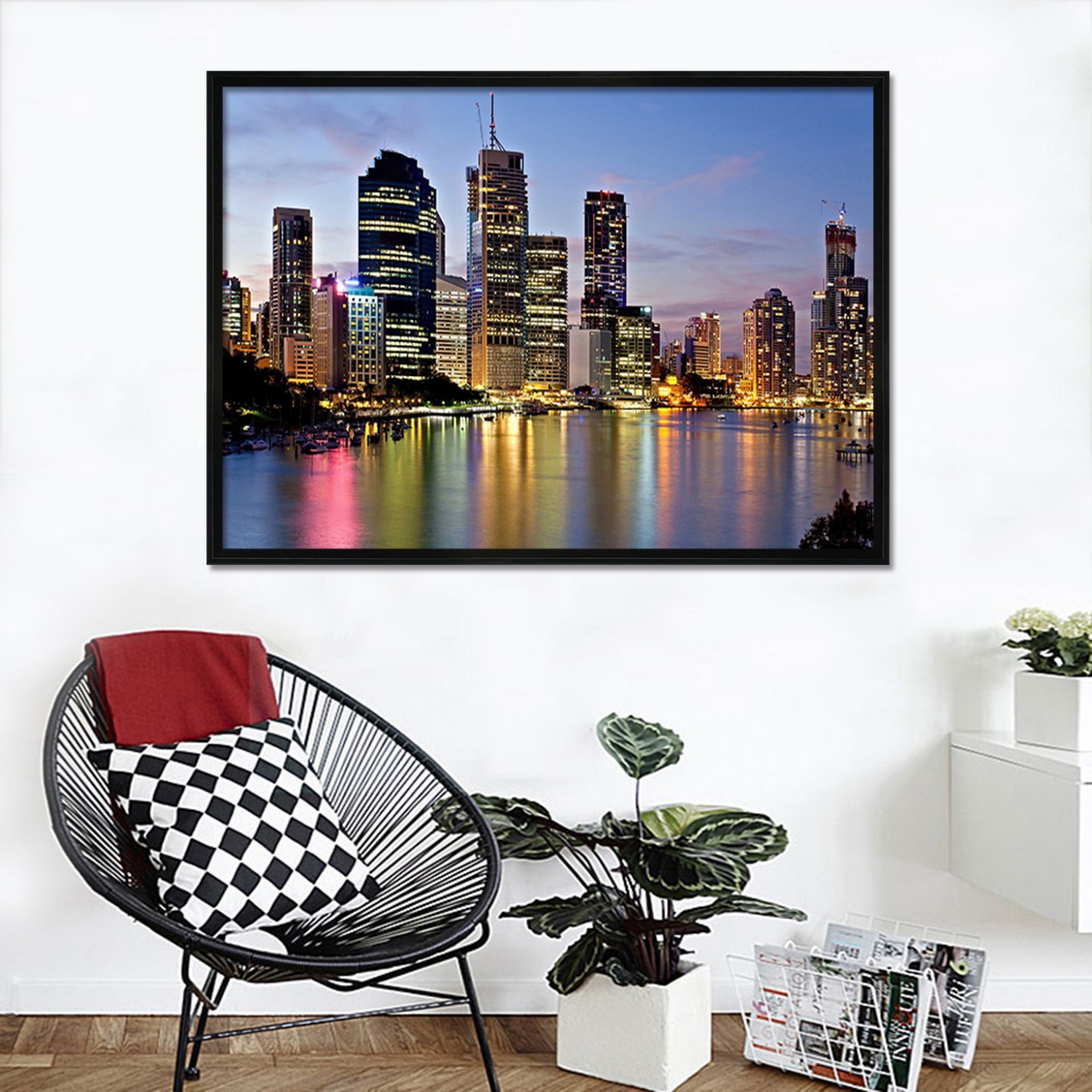 3D Riverside Building 5 Framed Poster Home Decor Print Painting Art AJ WALLPAPER