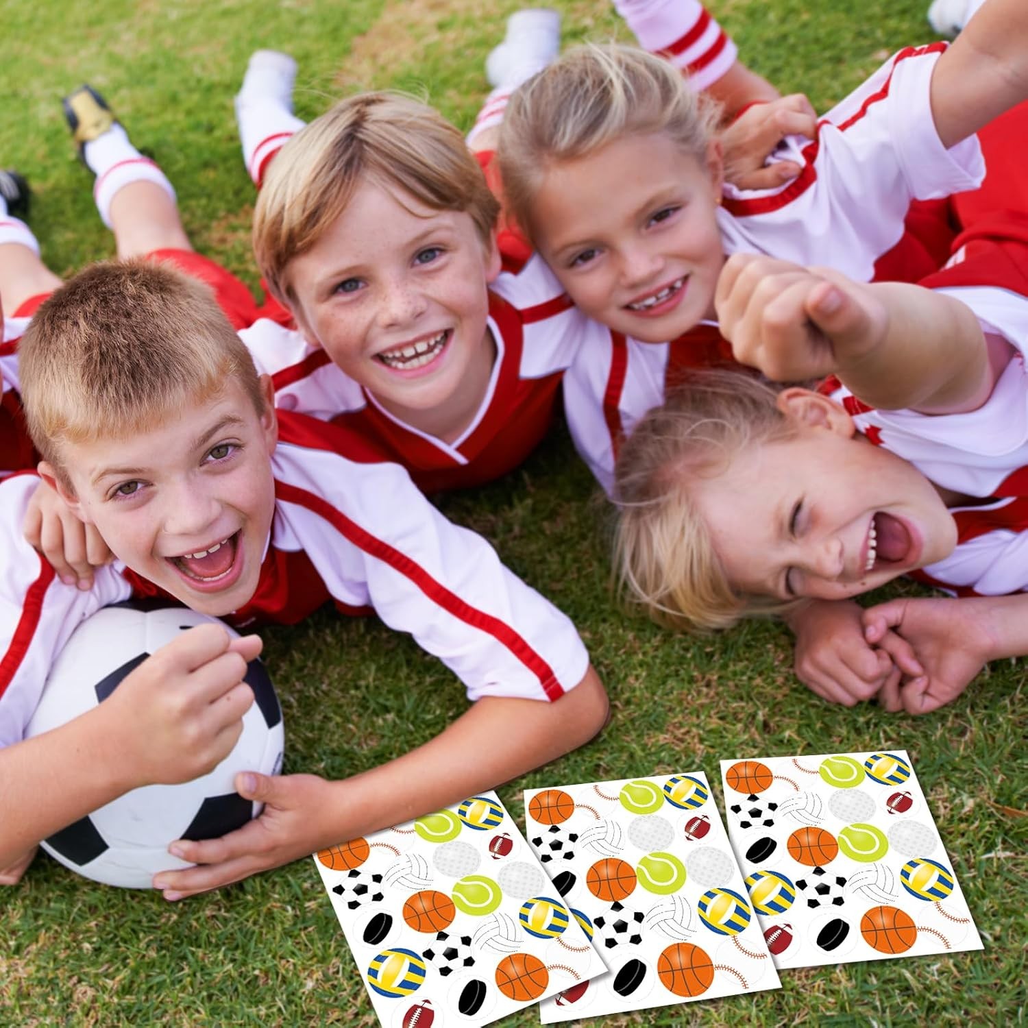 Sports Stickers for Kids Soccer Basketball Tennis Baseball Sticker Multicolor