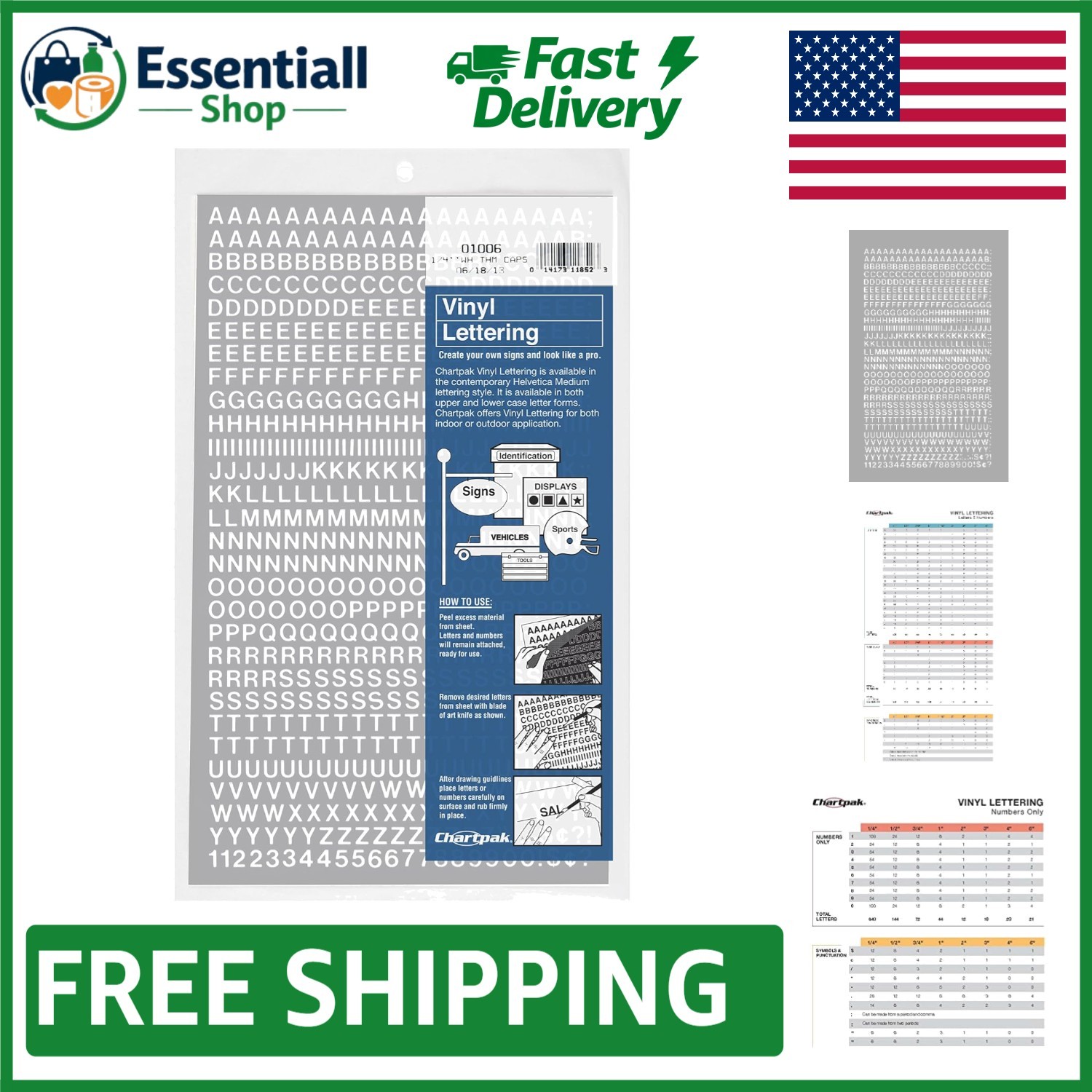 Creative Self-Adhesive Vinyl Letters and Numbers Set – 610pcs, 1/4 Inch White