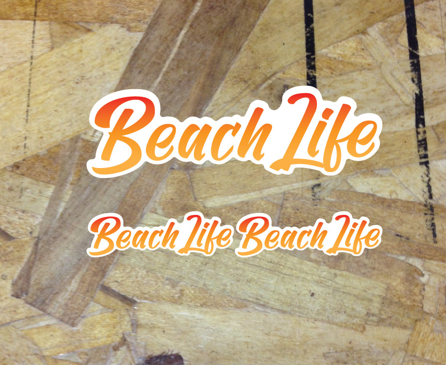 Beach Life Palm Trees Island Sunset Sand Seashell Vinyl Sticker Decal 3 for 1