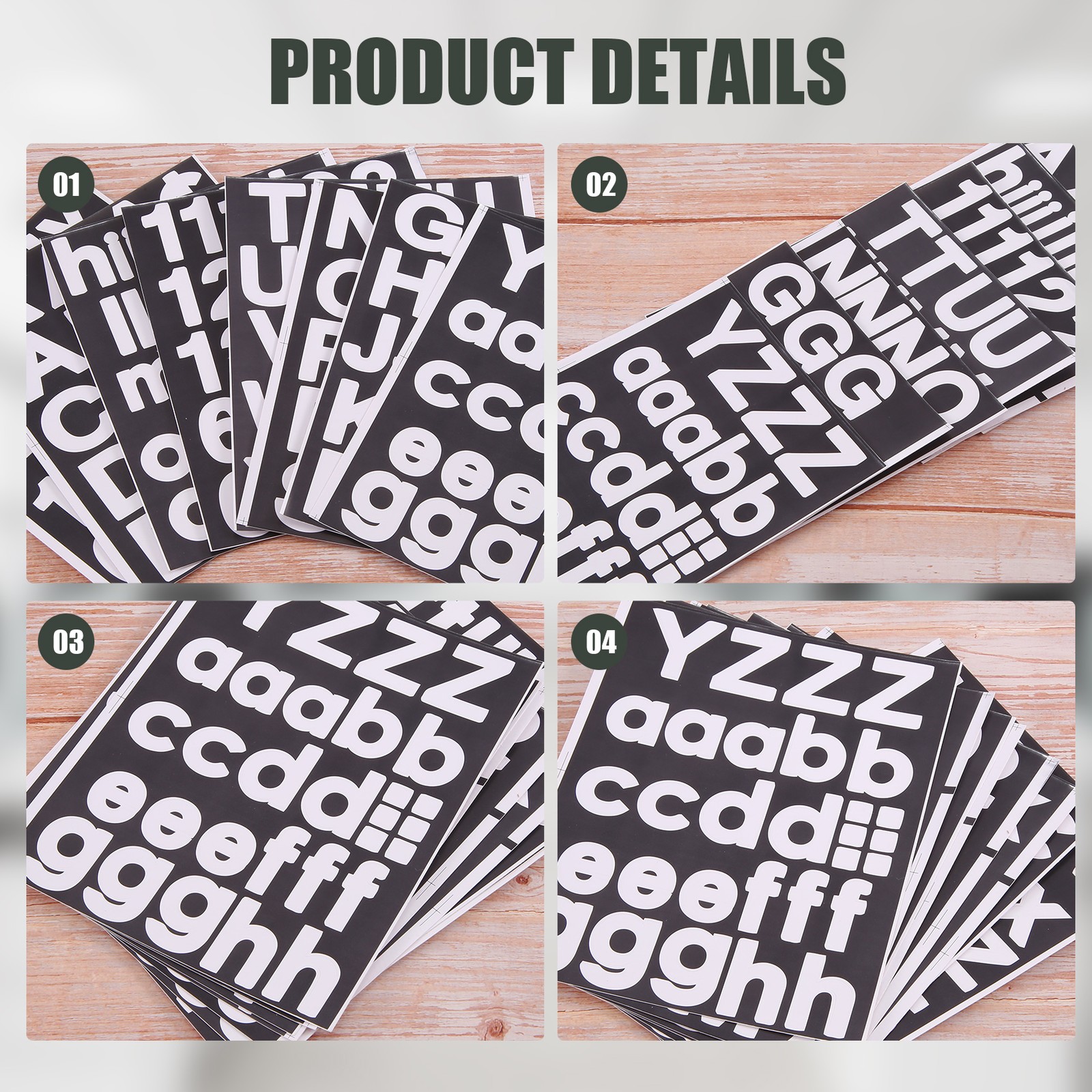 8 Sheets Self-Adhesive Vinyl Letters Numbers Kit, Mailbox Numbers Sticker1092