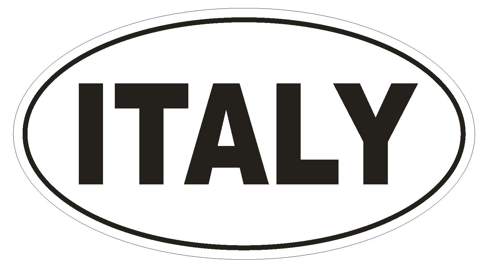 ITALY Oval Bumper Sticker or Helmet Sticker D2117 Country Euro oval