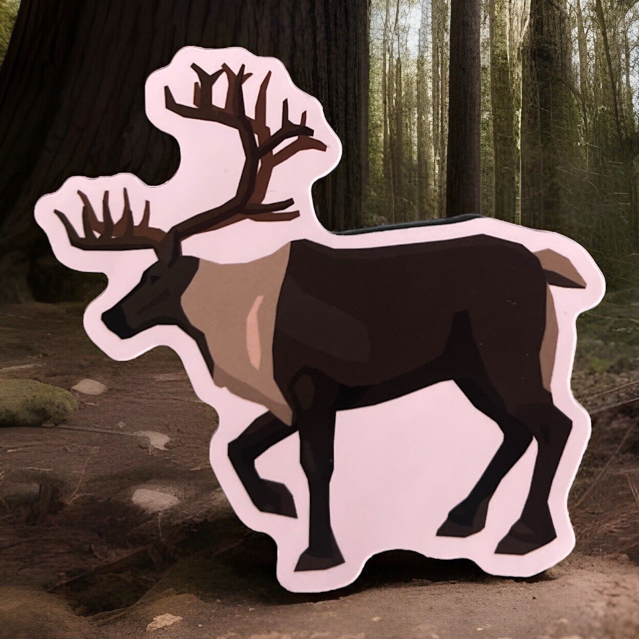 Moose Sticker Illustration Waterproof