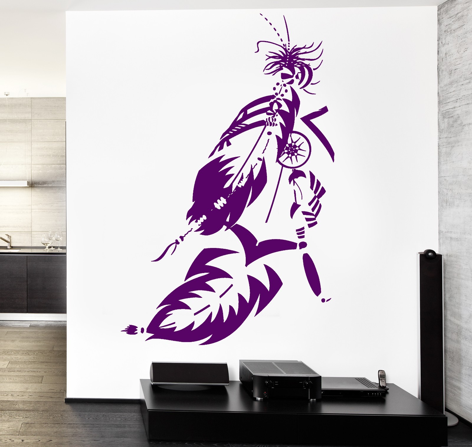 Wall Vinyl Decal Drem Catcher Dreamcatcher Feather Amazing Bedroom Decor z3775