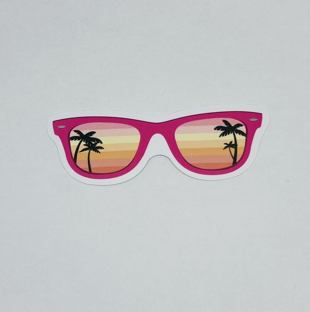 California Sunglasses Sticker Trees Outdoor Travel Art Decal Vinyl Souvenir Tc6