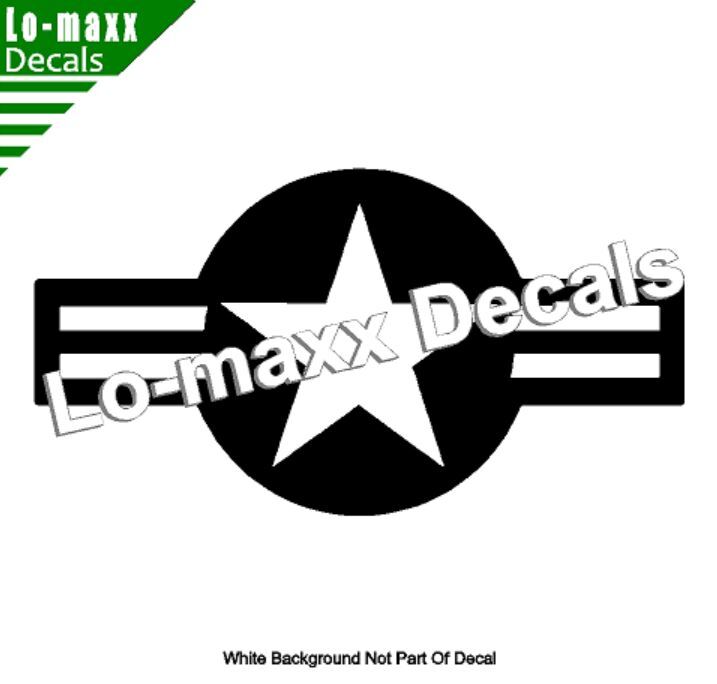 Modern US Air Force Military Combat Aircraft Roundel Insignia Vinyl Decal