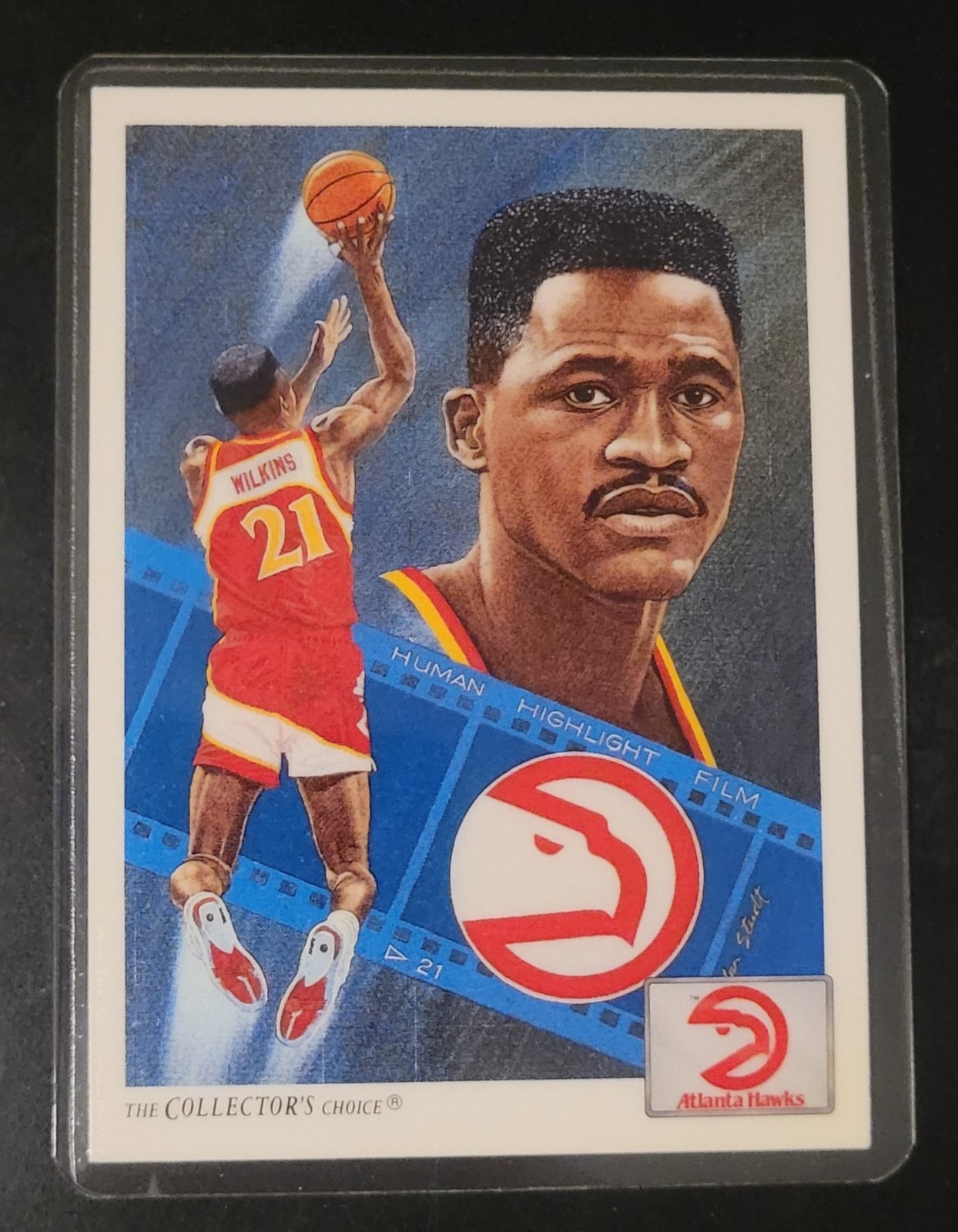 Dominique Wilkins Basketball Card HOF Fridge/Locker/Cabinet Laminated Magnet