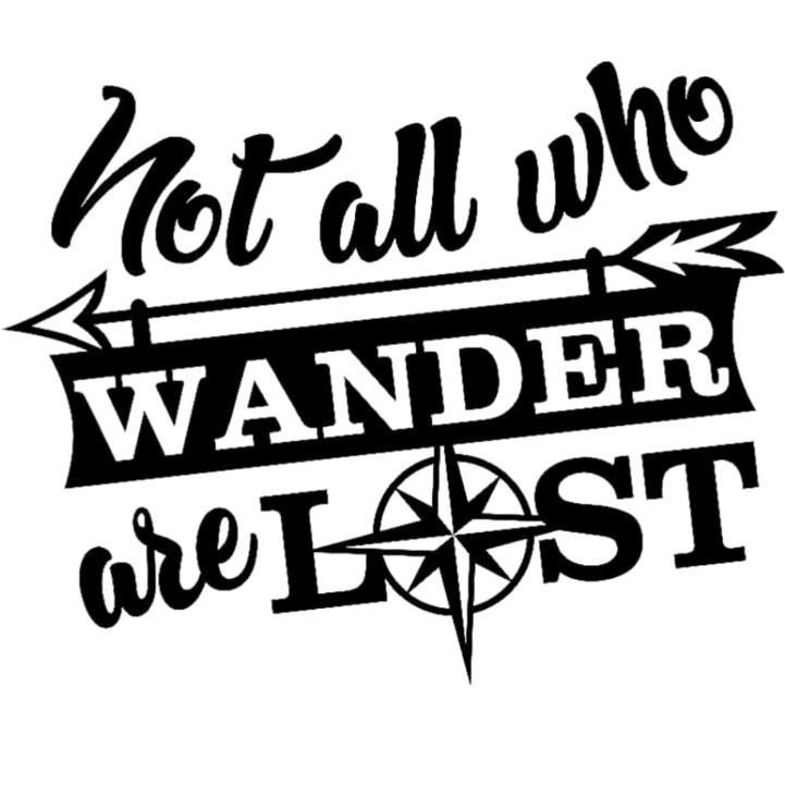 2 pack Not All Those Who Wander are Lost Stickers Decals, 5.5×7 Inches