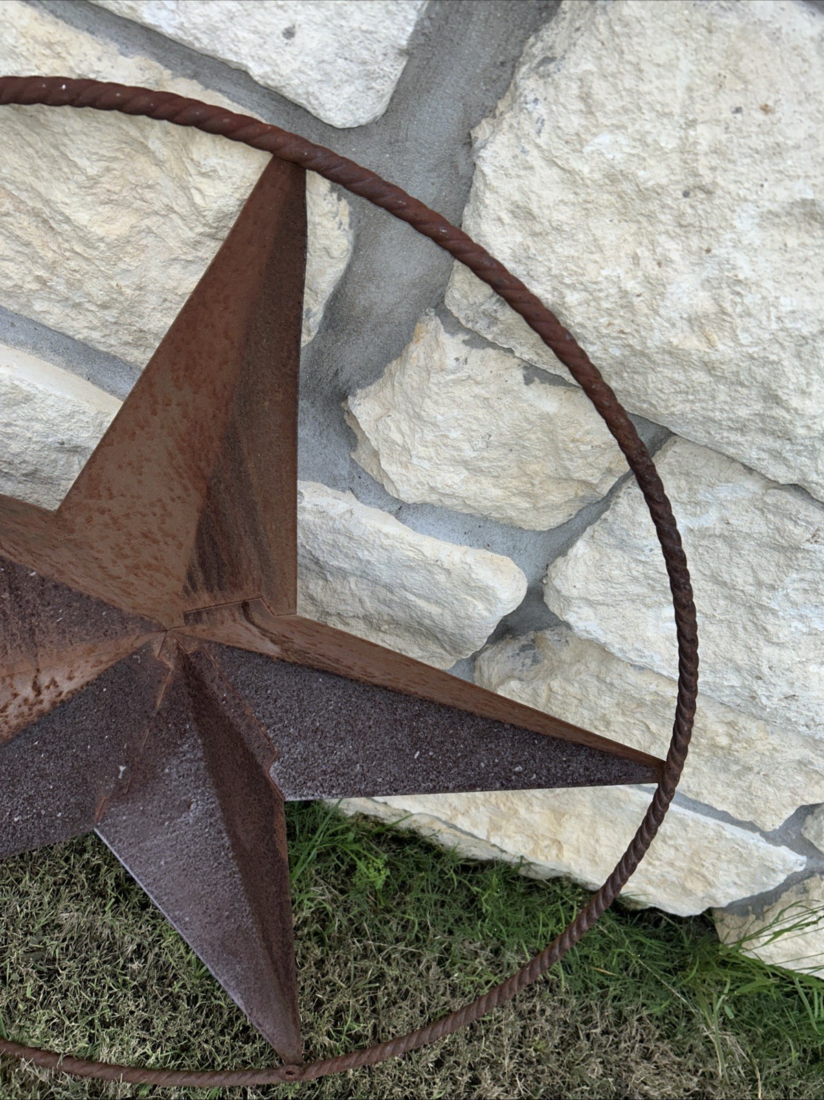 35” Lightweight Metal Texas Star Wall Decor Rustic Barn Lone Star Western Art