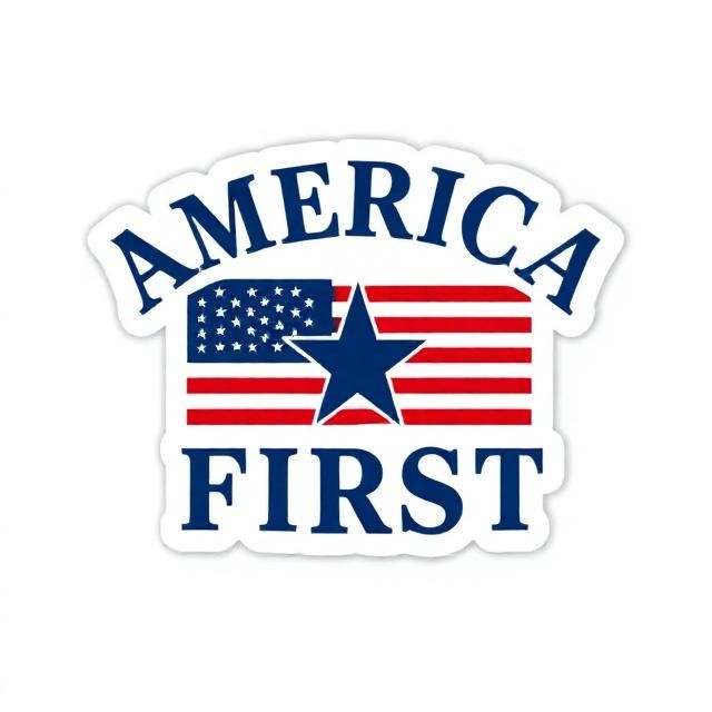 USA Freedom Sticker Stars America First Politics Decal Patriot