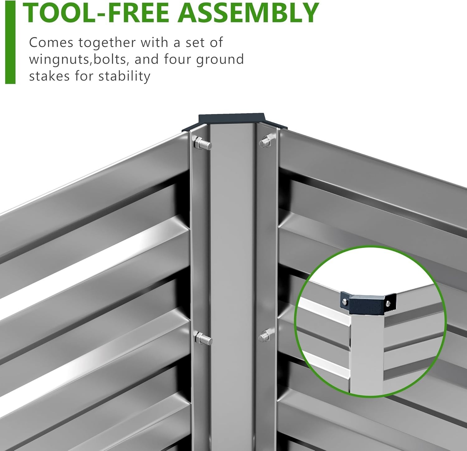 2PCS 7X3X1Ft Galvanized Raised Garden Bed,Outdoor Planter Box Metal Patio Kit Pl