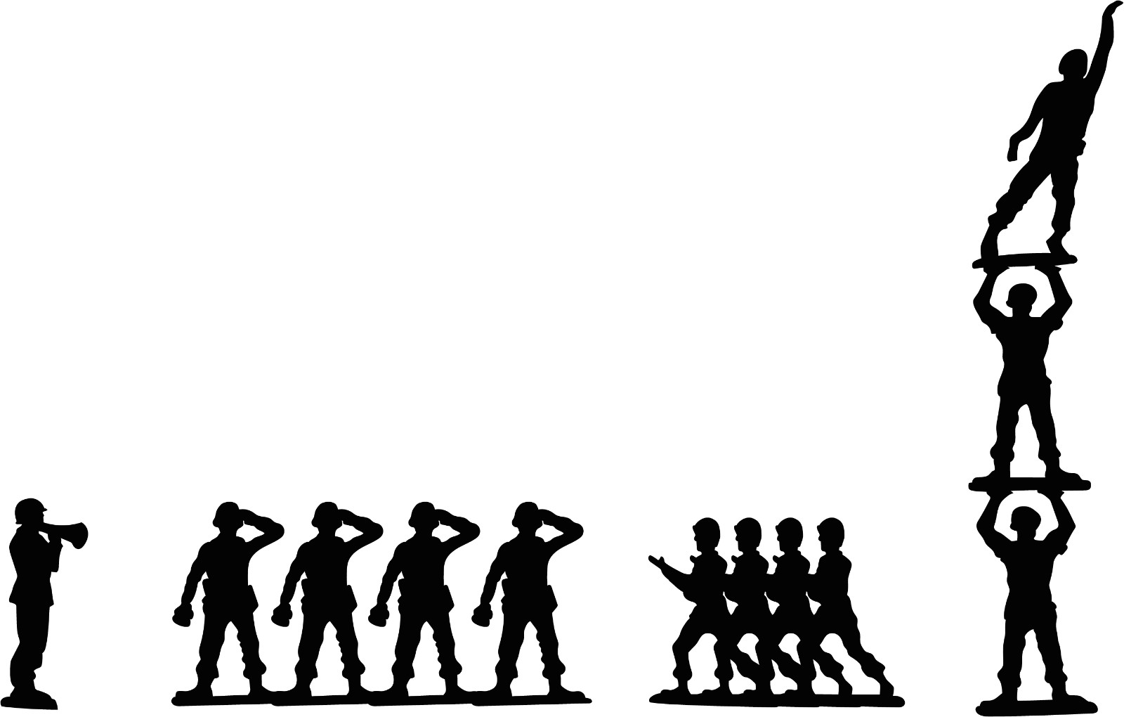 Vinyl Military Unity Art Decor Toy Soldier Silhouettes Design Home Wall Decal