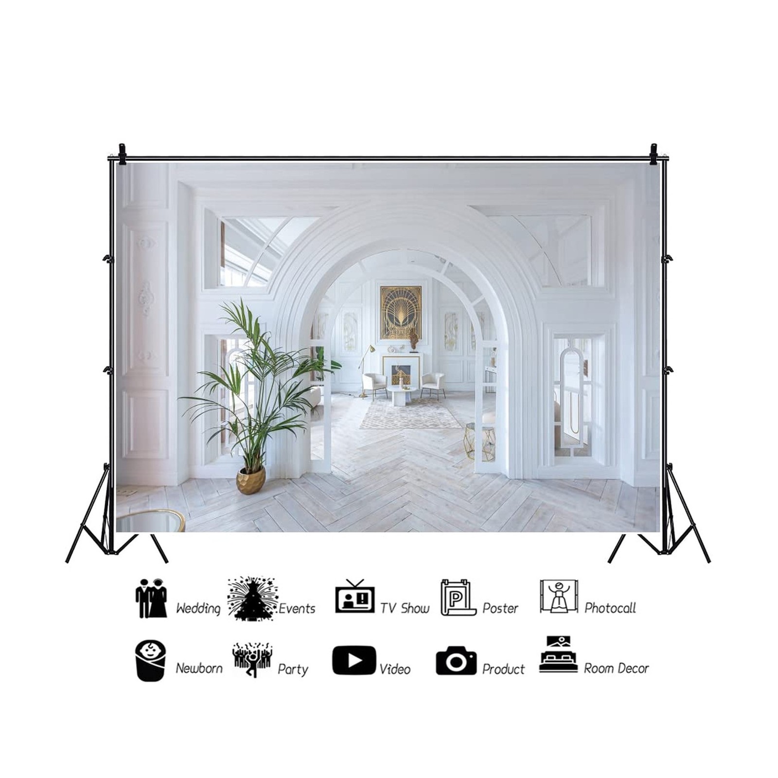 20x10ft Modern Room Interior Backdrop Boudoir Living Room Backdrops Zoom Meet…