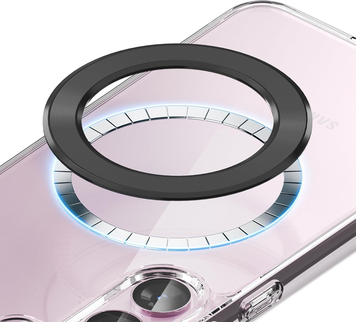 Black Magnetic Ring for Phones – Upgrade to MagSafe with Wireless Charging