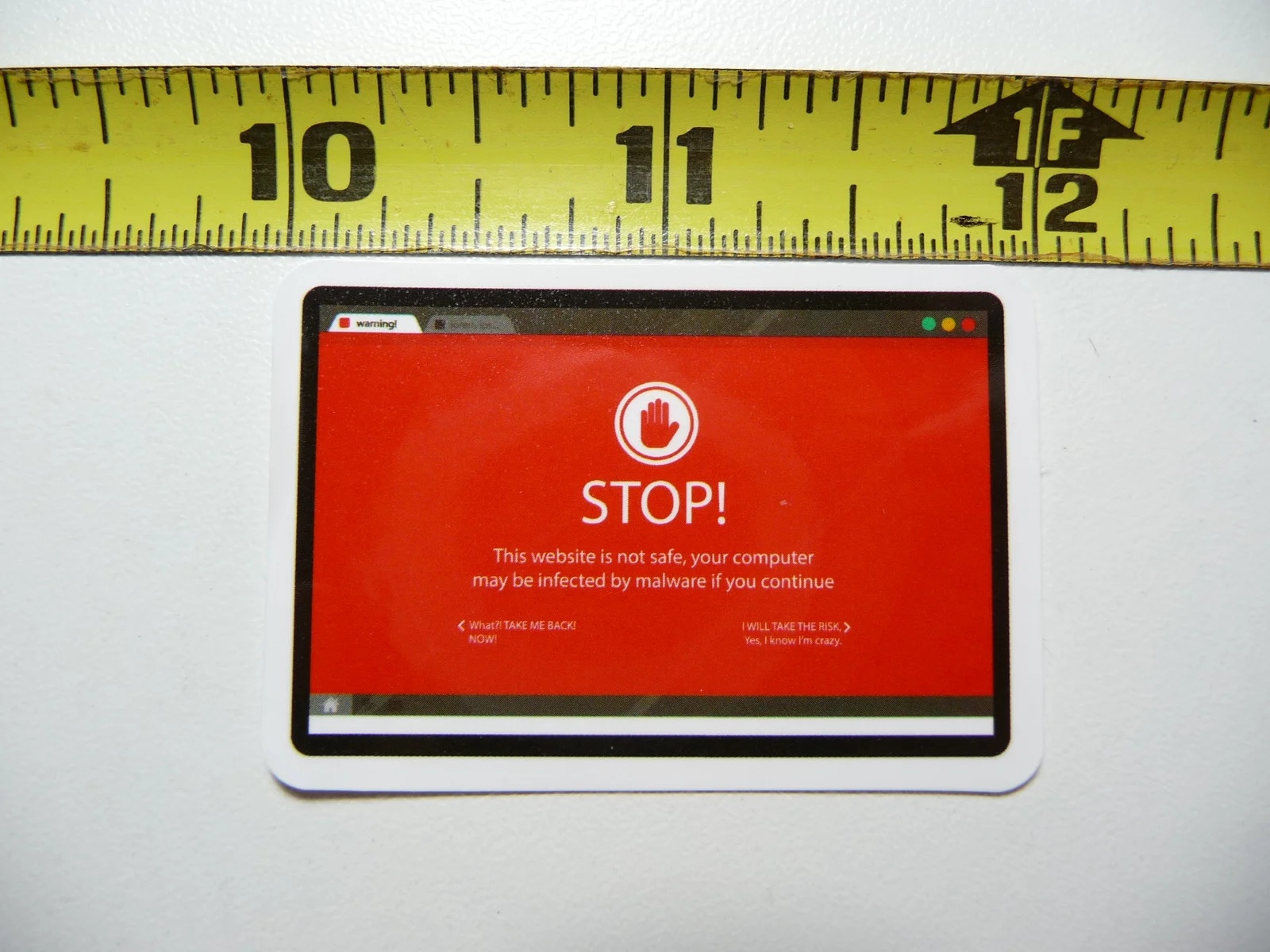 STOP WEBSITE IF NOT SAFE COMPUTER SMALL STICKER DECAL FUNNY JOKE GAG PRANK FUN