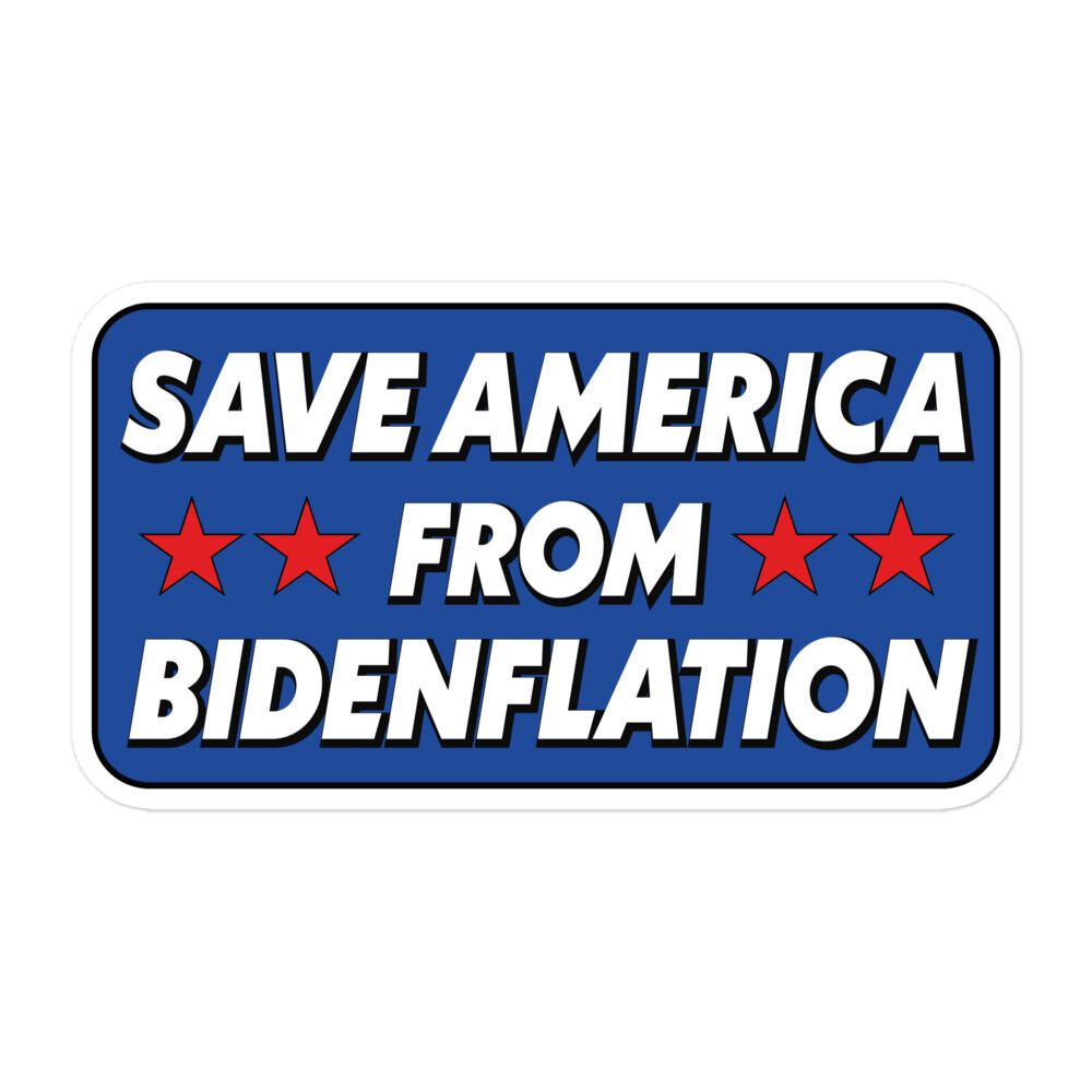 Save America from Bidenflation sticker Biden Inflation Fuel Gas Prices meme tax