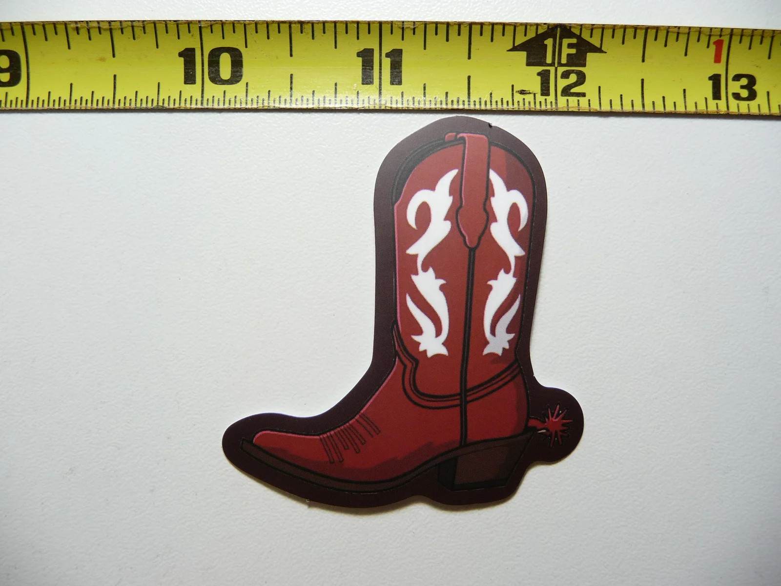 COWBOY BOOTS WITH DECORATION SMALL STICKER DECAL COUNTRY WESTERN THEME