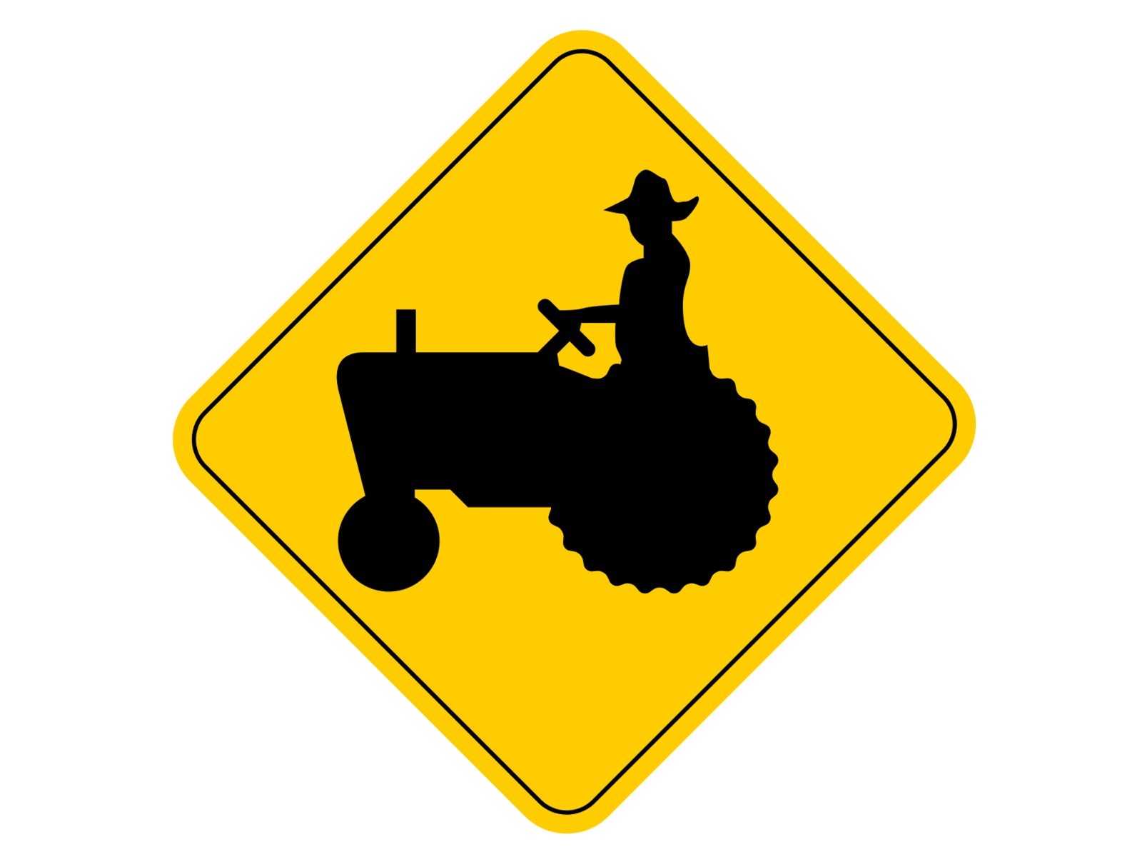 Tractor Crossing Sign Indoor Wall Vinyl Decal Sticker 5" – 34" kids decor