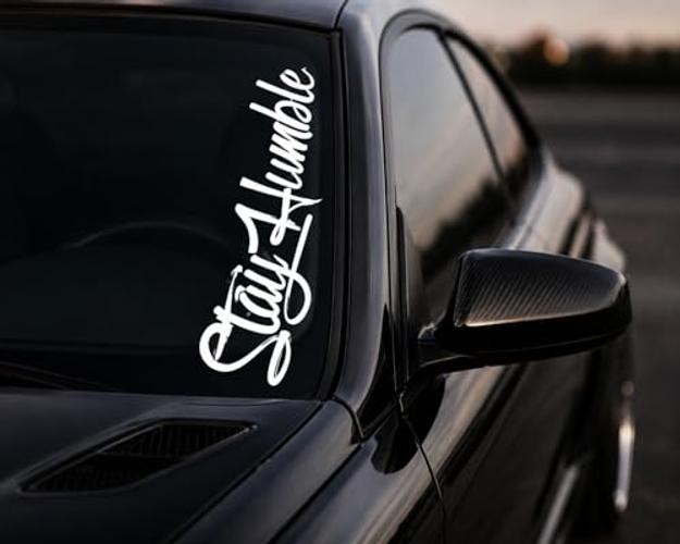 Stay Humble USA Car Sticker Decal, Truck, Windshield Banner Sticker, 22 Normal