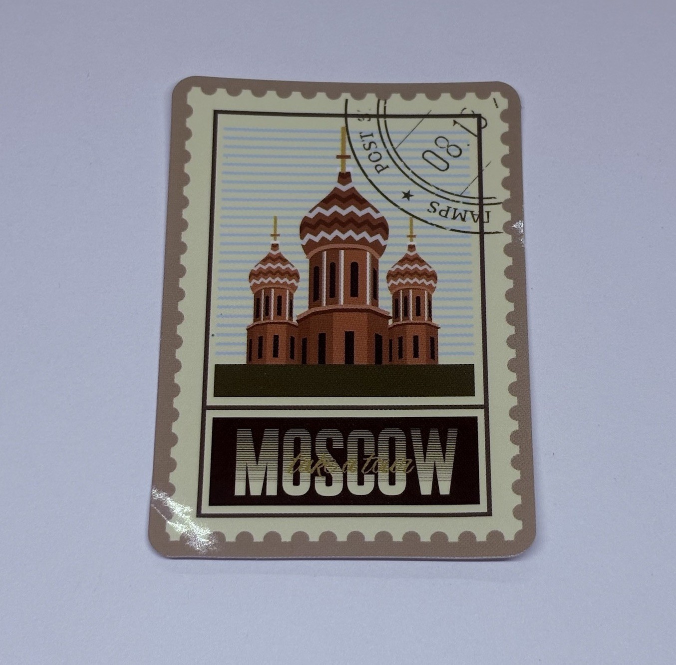 Moscow Cathedral Postage Stamp Novelty Sticker Vinyl Decal Travel Cool Art Tc9