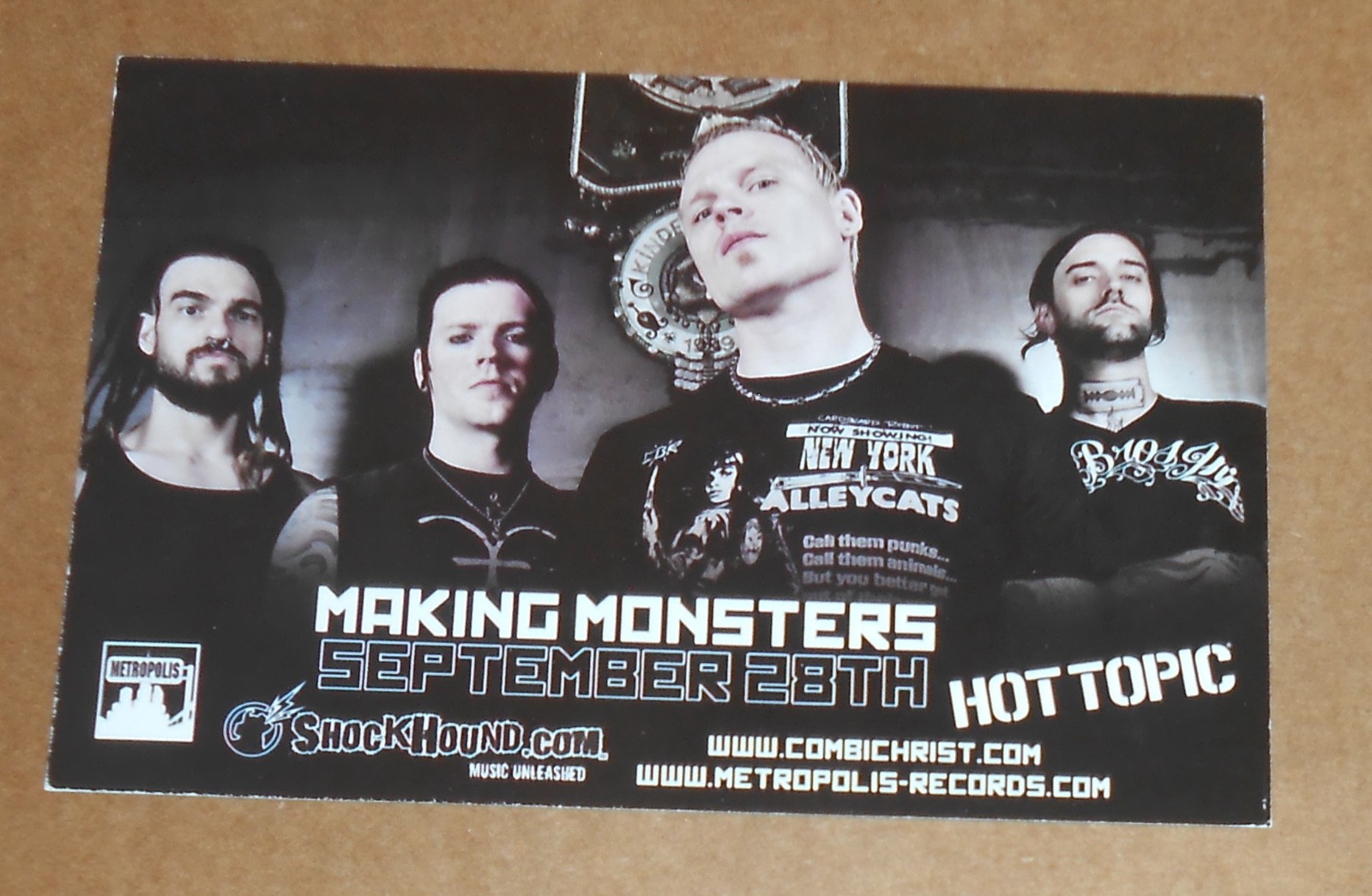 Combichrist Making Monsters Card Handbill Original Promo 6×4