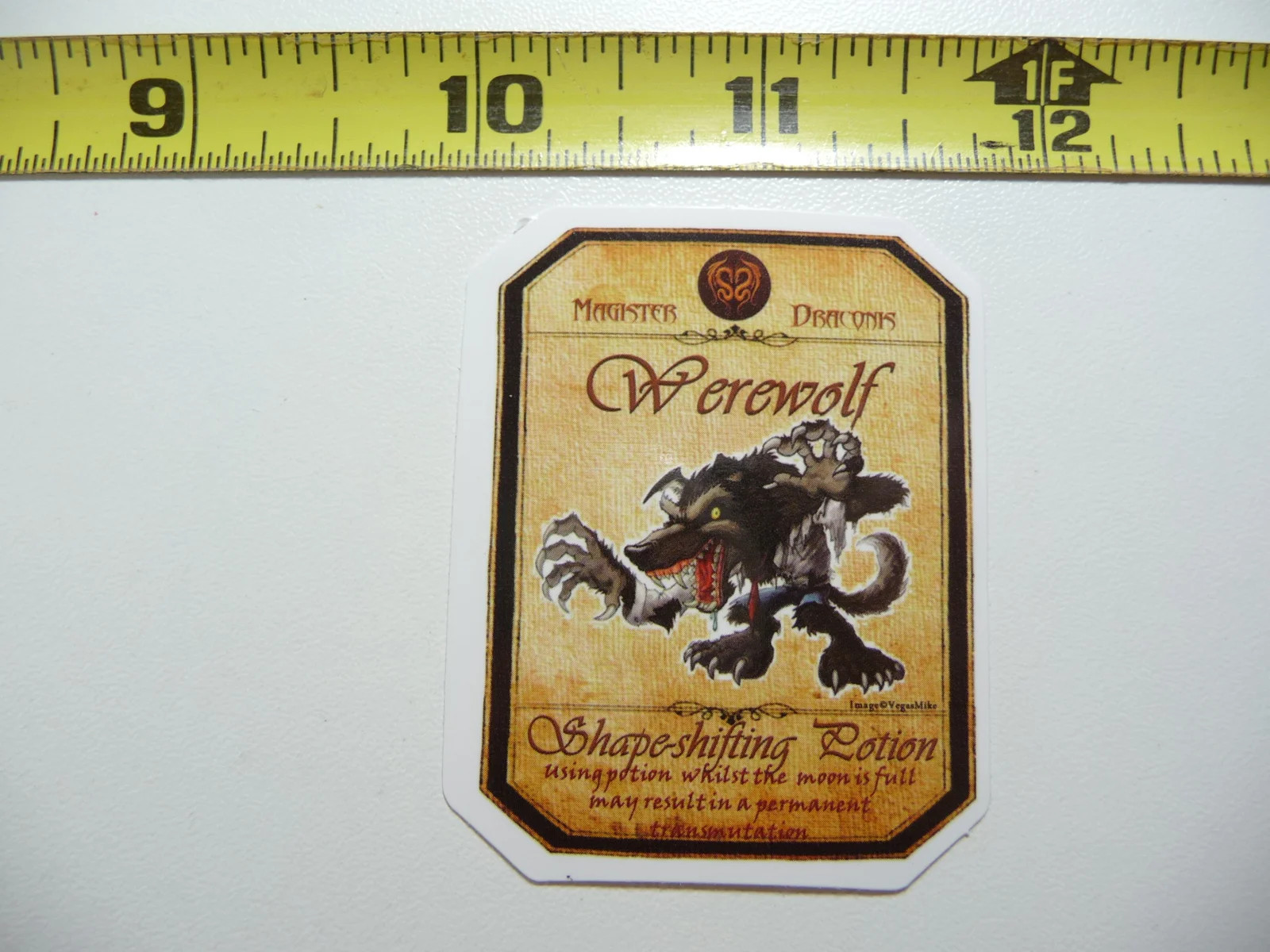 WEREWOLF SHAPE SHIFTING SMALL STICKER DECAL WITCHCRAFT POTION SPELL WITCH GOTH
